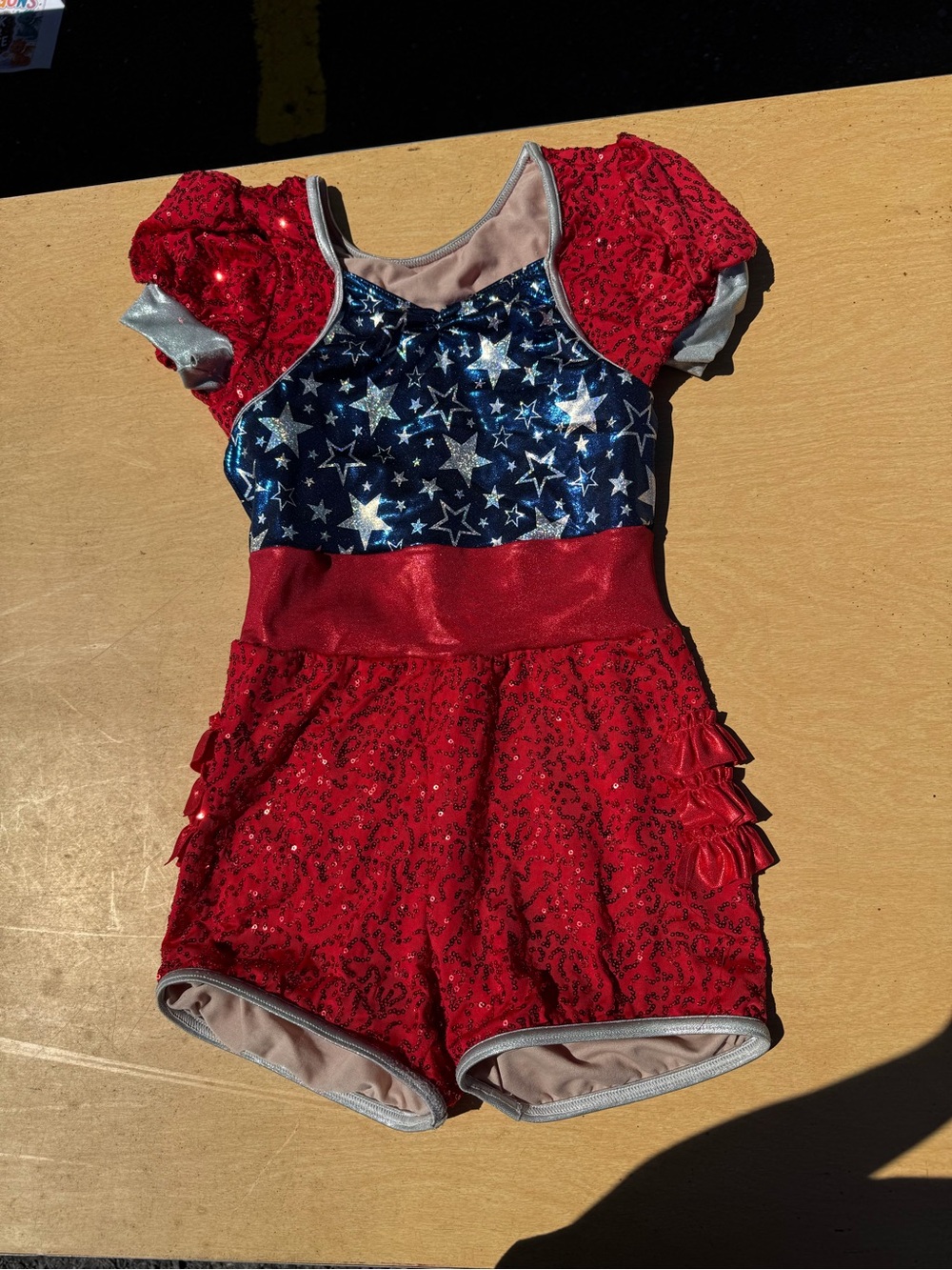 Kids Red & Blue Star Sequin Costume